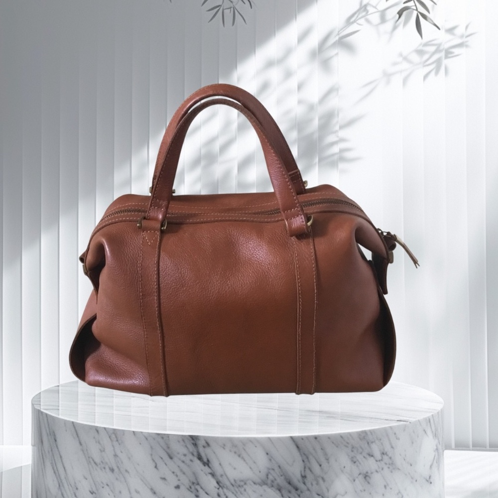 Madewell Glasgow Satchel In English Saddle